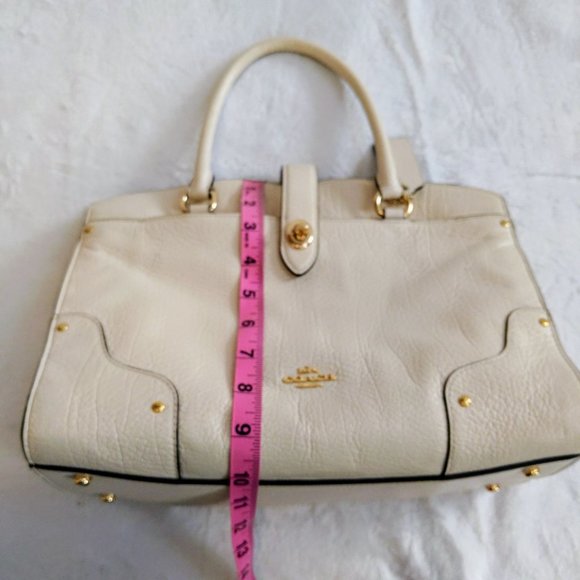 Coach Cream Mercer Satchel Handbag - Picture 15 of 16